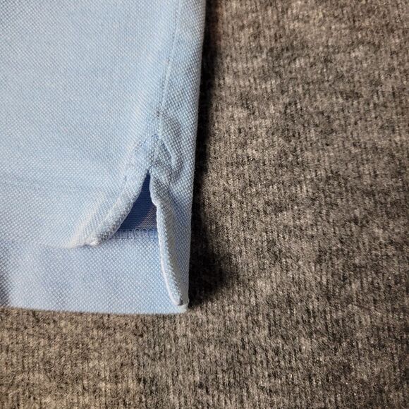 Ermenegildo Zegna Polo Shirt Mens Size M Blue Short Sleeve Cotton Preppy Work Go - Picture 5 of 11